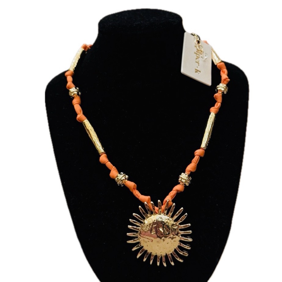 Nwt Piper K Bohemian Celestial Sun Pendant Necklace 45$